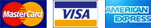 Accepted credit cards: MasterCard, Visa, American Express